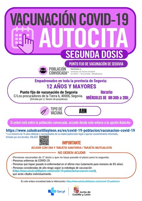 Autocita Vacunaci N Covid A Os Y Mayores Y Dosis