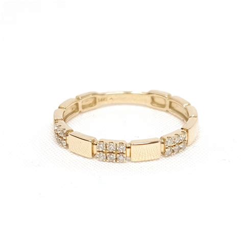 Anillo churumbela en Oro amarillo de 14K con diamantes Joyería Ruben