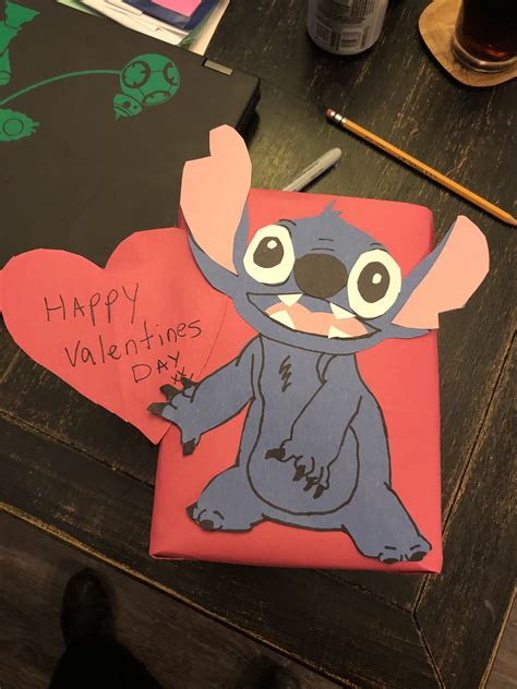 Disney Stitch valentine card box | Kids valentine boxes, Valentine card ...