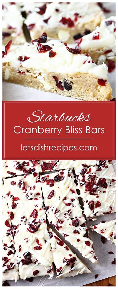 Starbucks Cranberry Bliss Bars Copycat Cranberry Bliss Bars Cranberry Bliss Bars Starbucks