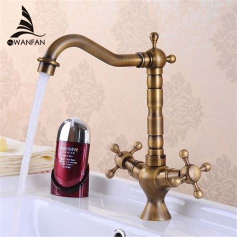 Kitchen Faucet Antique Bronze Brass Kitchen Sink Faucet Double Handle