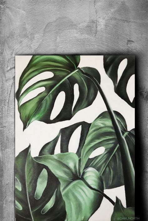 Monstera Flower Art Painting Canvas Art Painting Art Painting Oil