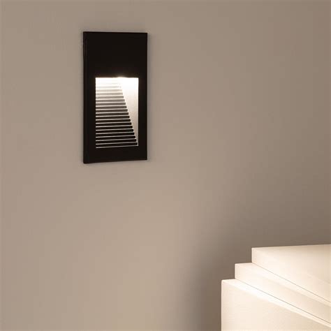 Ledkia Balise LED Extérieure 5W Encastrable au Mur Goethe Noire