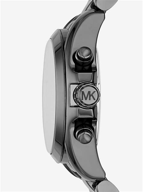 Mini Bradshaw Gunmetal Tone Watch Michael Kors Canada