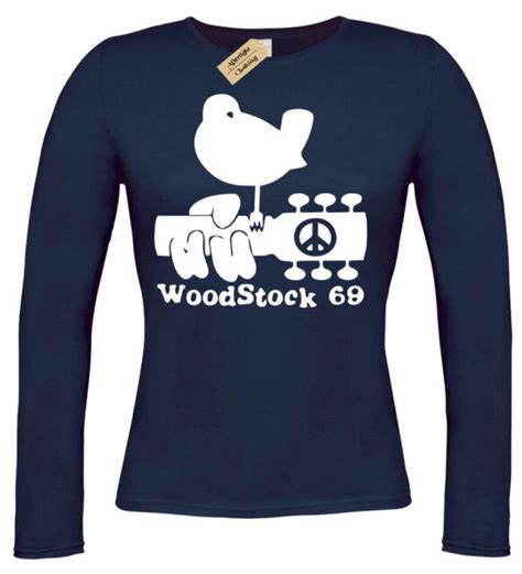 Womens Woodstock T Shirt T Present Peace And Music Festival Long