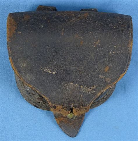 Civil War Leather Percussion Cap Box Griffin Militaria