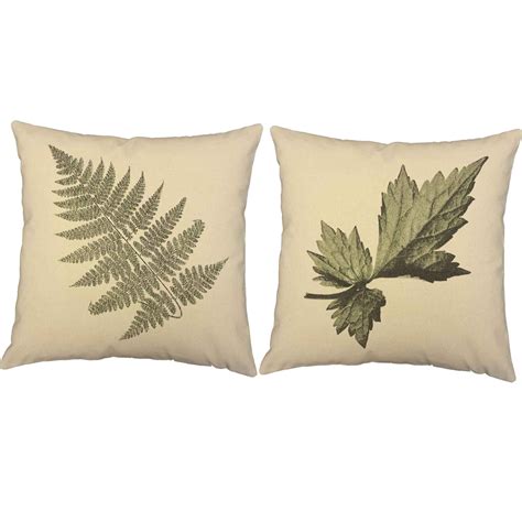 This Gorgeous Set Of 2 Botanical Print Pillows Adds A Lovely Touch Of