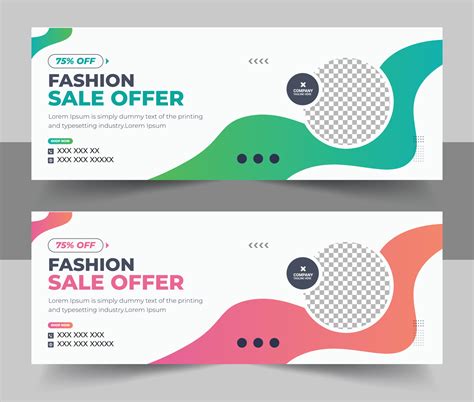 Discount Fashion Sale Web Banner Template Design Flash Sale Facebook