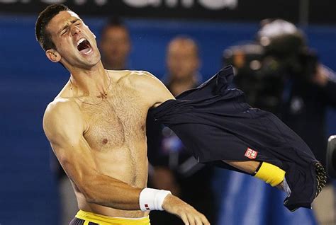 Djokovic Rips His Shirt Off As He Celebrates His Fourth Round Win Over