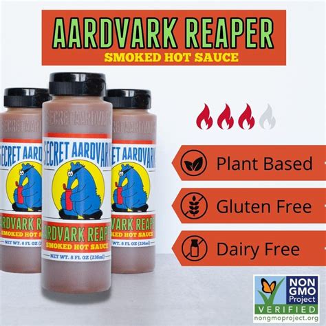 Buy Secret Aardvark Reaper Hot Sauce Smoked Hot Sauce Roasted Tomatoes And Carolina Reaper