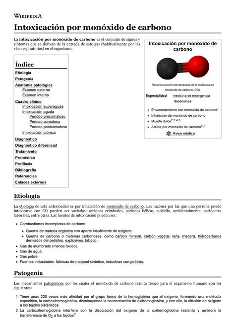 Intoxicación por monóxido de carbono Wikipedia la enciclopedia libre