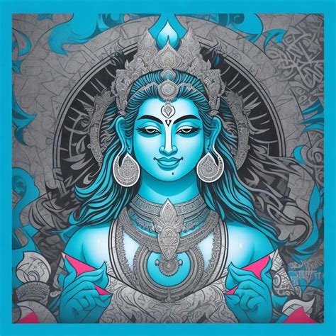 Premium Photo A Lord Shiva Vector Face Art