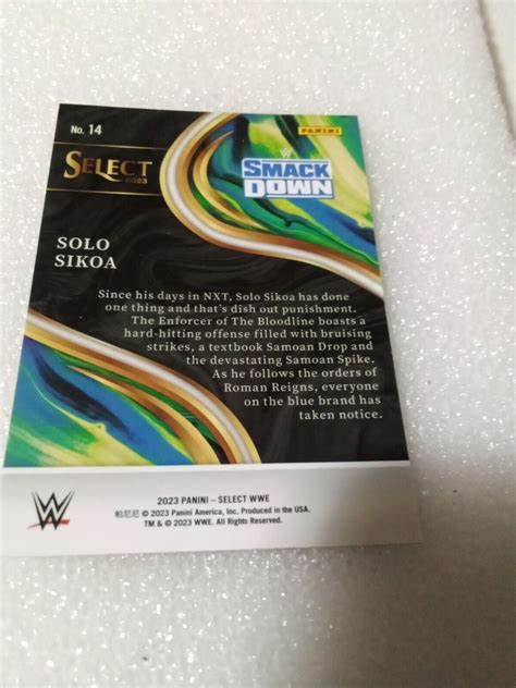 2023 Solo Sikoa Panini Select Wwe Sensations Insert Smackdown 14 Ebay