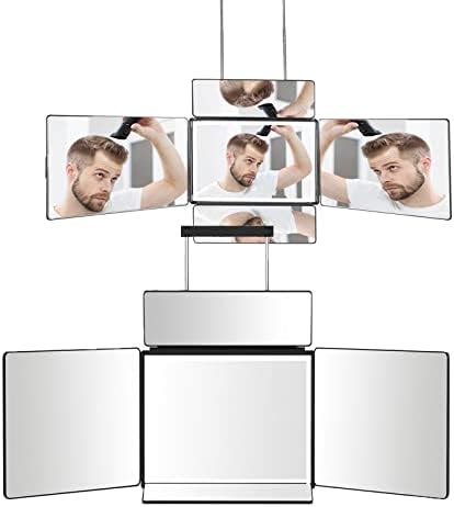 Whemyreat Miroir Voies Miroir De Coupe De Cheveux Portable