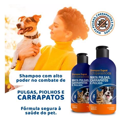 Melhor Shampoo Para Pulgas E Carrapatos - Shampoo Ant-Pulgas,Carrapatos e piolhos Pet Clean Duprat 500 ML ...