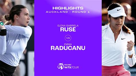 Elena Gabriela Ruse Vs Emma Raducanu 2024 Auckland Round 1 WTA