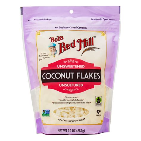 Bob S Red Mill Coconut Flakes Unsweetened Unsulfured 10 Oz California Ranch Market