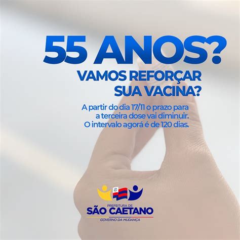 Reforço da vacina contra COVID 19 é liberado para pessoas 55 anos