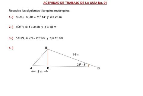 resuelve los siguientes triángulos rectángulos Brainly lat