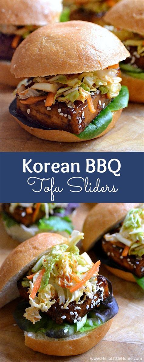 Korean BBQ Tofu Sliders With Kimchi Slaw Recipe Bbq Tofu