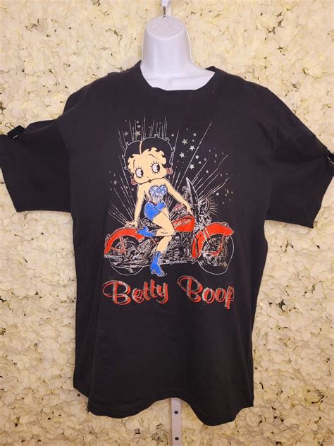 Vintage Early 90s Diamond Dust Betty Boop Motocycle U… - Gem