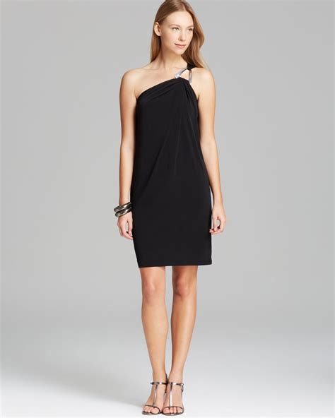 Lyst - Michael Michael Kors One Shoulder Dress in Black