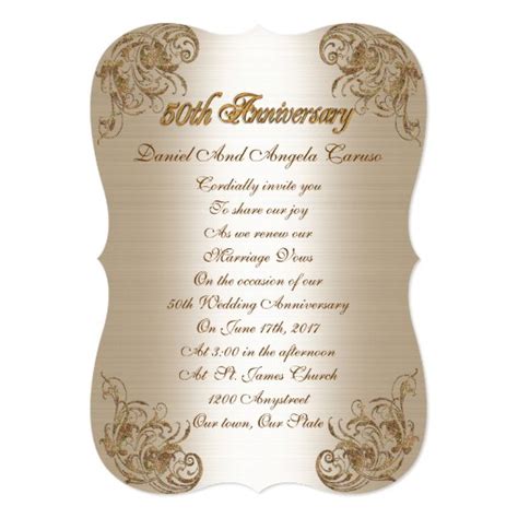 50th Anniversary Vow Renewal Invitation