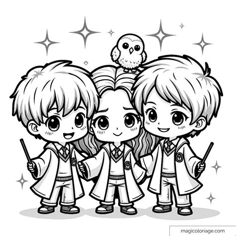 Coloriage Harry Potter Imprimer - Coloriage Harry potter - 64 Dessins à imprimer (PDF gratuit)
