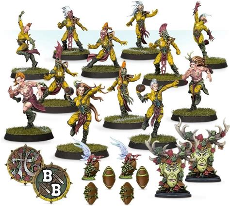 Games Workshop Warhammer Blood Bowl Wood Elf Team Unpainted Figures