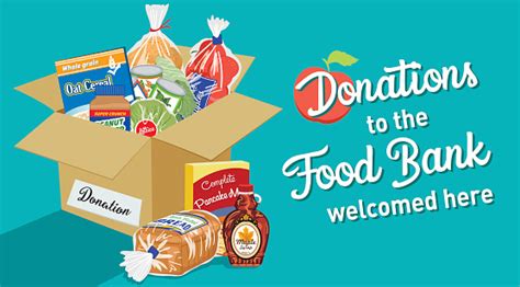 Food Bank Donation Concept Banner Stock Illustration Download Image