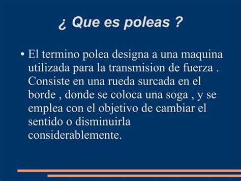 Palancas Y Poleas Ppt