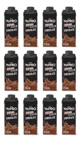 Yopro Danone Milk Chocolate 25g Proteina 250ml Kit C 6 Frete grátis