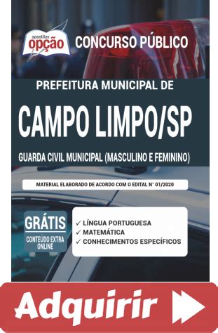 Apostila Guarda Civil Municipal Do Concurso Da Prefeitura De Campo