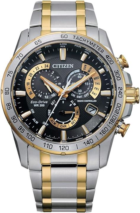 Citizen Eco Drive Perpetual Chrono A T Mens Stainless Steel Watch