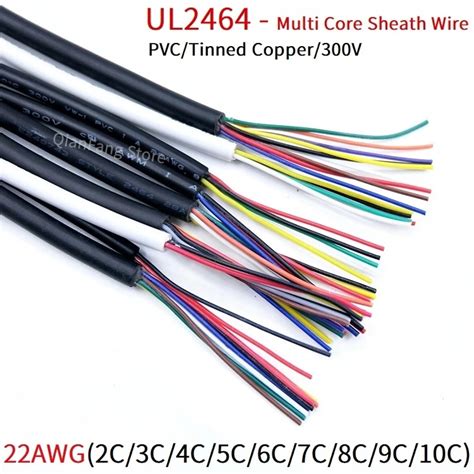 1M Sheathed Wire Cable 22AWG Channl Audio Line 2 3 4 5 6 7 8 9 10 Cores