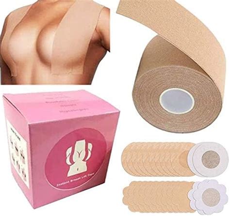 Boobs Tape Breast Lift Tape 2 X 16 And 10 Pair Disposable Round