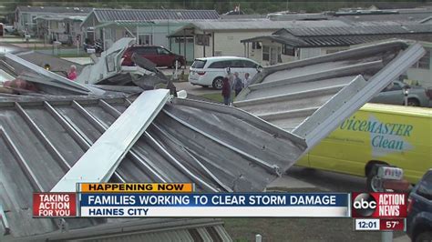 Storm Damages Homes In Haines City Youtube