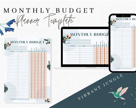 Monatlicher Budget Planer Digital Budget Planung Etsy