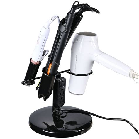 Curling Flat Iron And Blow Dryer Holder Salon Hair Appliance Stand Tabletop Plug 637509440664 Ebay