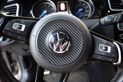 Vw R Line Mk Gti M Carbon Fiber Steering Wheel Decals Emblem Overlay