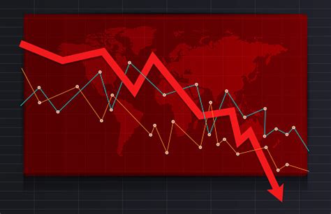 Ilustración De La Flecha Roja Sobre El Mapa Mundial Muestra La Crisis