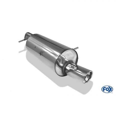 Silencieux arrière inox 1x90mm type 17 pour CITROËN C2