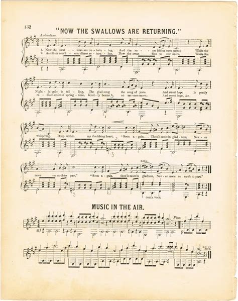 Antique Graphics Wednesday Spring And Summer Sheet Music Free