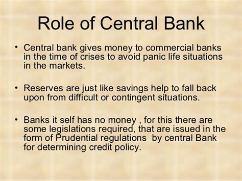 Central Banking And The Monetary Policy