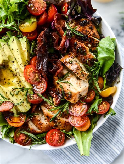 Rosemary Chicken Bacon And Avocado Salad Video How Sweet It Is