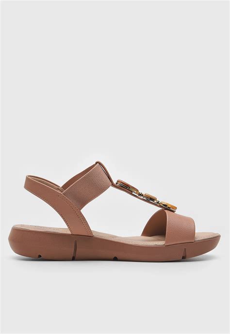 Sandália Modare Tira De Elástico Nude Compre Agora Dafiti Brasil