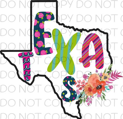 Colorful TEXAS - Dye Sub Heat Transfer Sheet – Pretty Lil Things PLT ...