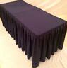 6 Ft Fitted Polyester Double Pleated Table Skirt Cover W Top Topper