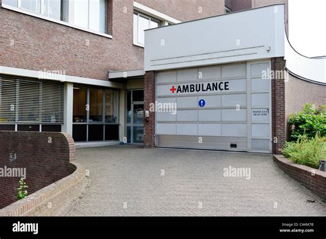 Ambulance Entrance Of A Hospital Stock Photo Alamy