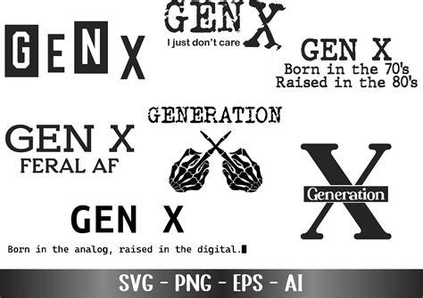 Gen X Svg Bundle Generation X Svg Gen X Png Retro Gen X Shirt T For Gen X Cricut Cut